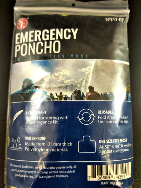 Emergency Poncho - 4 Pack