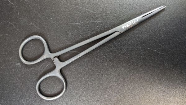 5" Straight Black Hemostat