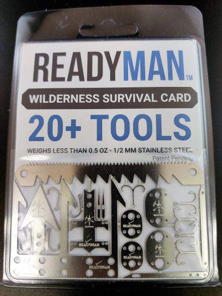 Wallet Size Readyman Wilderness Survival Card 2.0