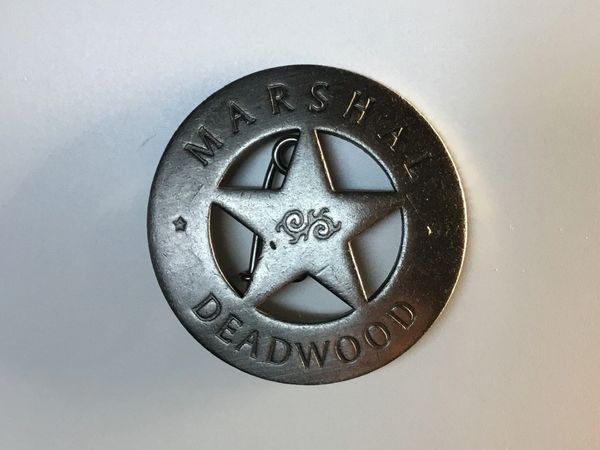 Marshal Deadwood reproduction old west prop badge