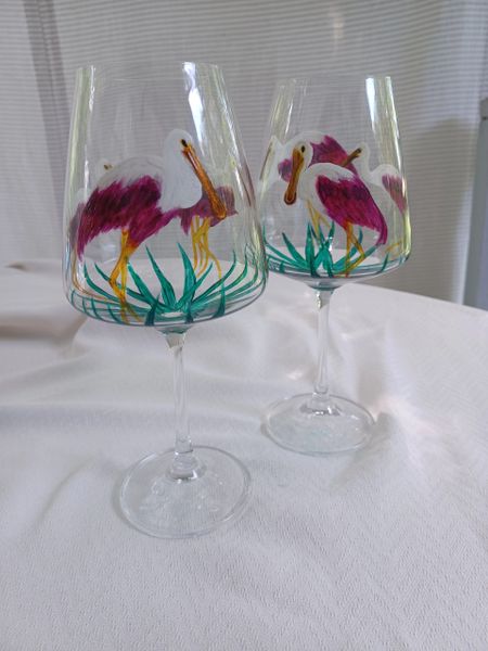 Glass Pitcher, Painted Wine Glasses, Stemmed Wine Glass, Fall