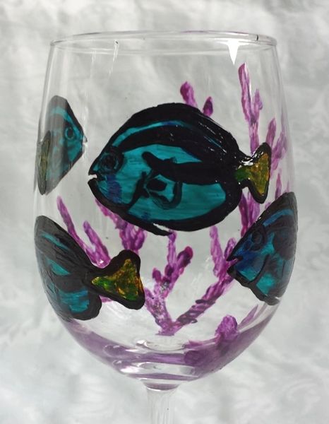 WINE GLASS PAINTING STARTER KIT, easy how to paint wineglass kit  Reverse  Glass By Gail, Gail Green, Fused & Hand Painted Glass Art