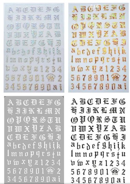Letter and # stickers set