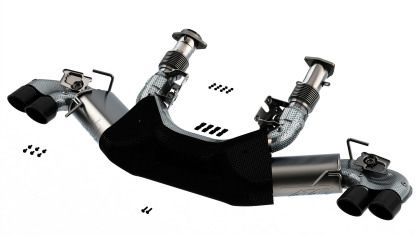 Borla 2020-2023 Chevrolet Corvette C8 6.2L ATAK 3in Exhaust System Dual Round Black Chrome Tips 4inx 4.75in