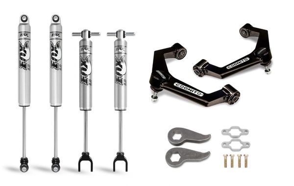 Cognito 3-Inch Performance Leveling Kit with Fox PS 2.0 IFP Shocks for 11-19 Silverado/Sierra 2500/3500 2WD/4WD