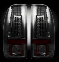 Ford Superduty F250HD/350/450/550 99-07 & F150 97-03 Straight Side LED Tail Lights - Smoked Lens