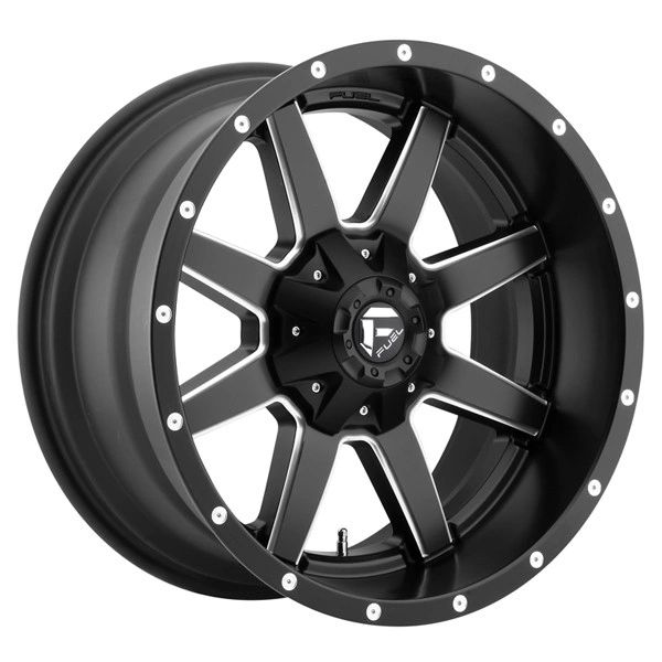 Fuel Off-Road Maverick D538 Black Machined 20x10 8x6.5 -18mm offset 01-10 GM 03-15 Dodge 2500-3500