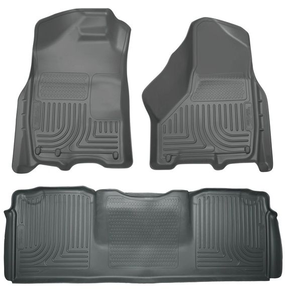 Husky Liners 2010-2016 Ram Mega Cab Front & 2nd Seat Floor Liners Gray