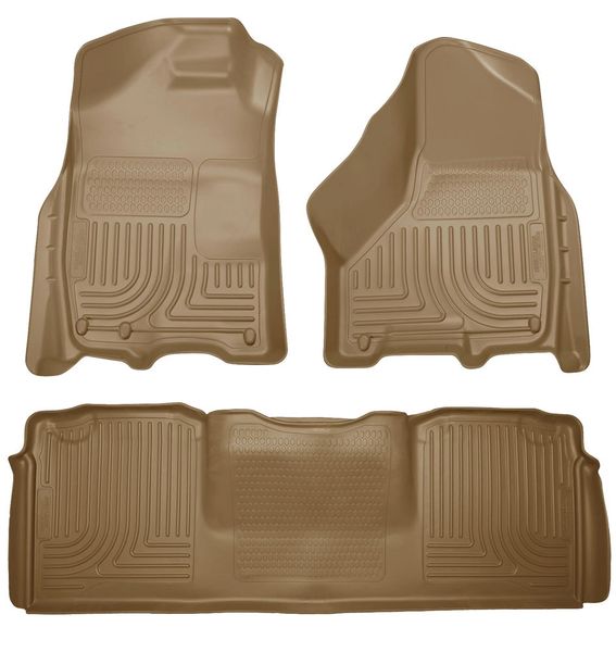 Husky Liners 2010-2016 Ram Mega Cab Front & 2nd Seat Floor Liners Tan