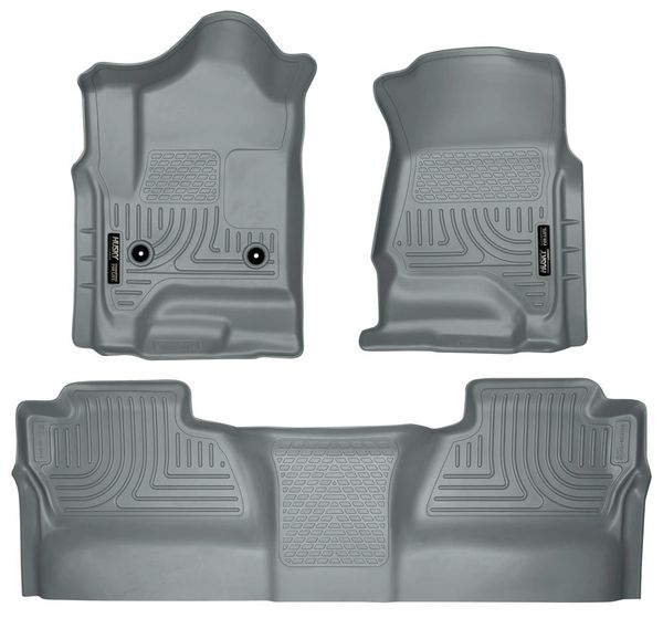 Husky Liners 2015-16 GMC/Chevy 2500/3500 Front & 2nd Seat Floor Liners Gray