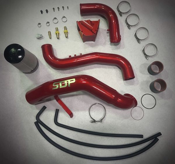 SDP 2011-2016 LML 3" Y-bridge/Passenger side IC pipe kit with 4" intake