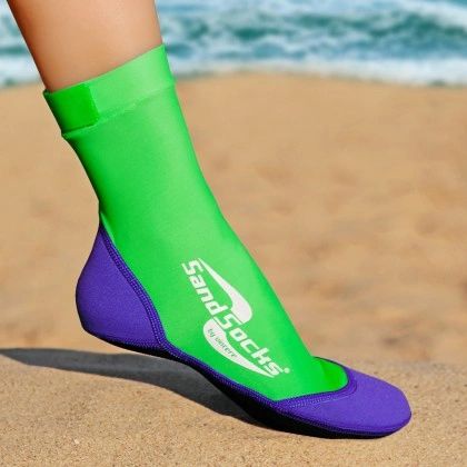 Toddlers Lime Green Grip Socks - Sand Socks
