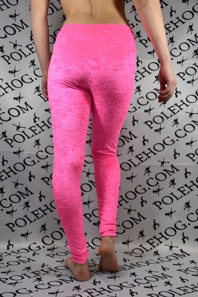 Flo pink crushed leggings