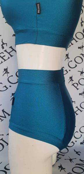 Updated deep teal (full) high waisted panel pant