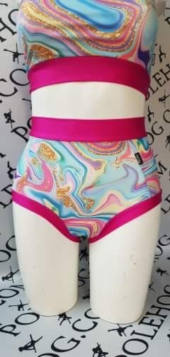 high waisted glitter pants