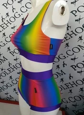 Rainbow 🌈 (full) high waisted fitted pant