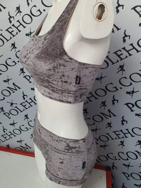 Shadow crushed velvet racer back