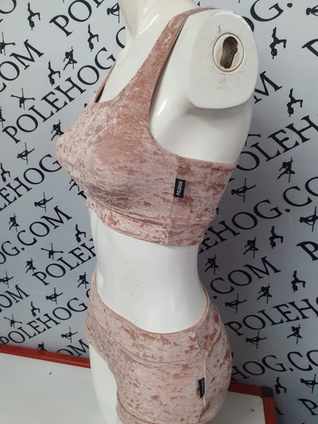 PINK Victoria's Secret crushed velvet bra thong M