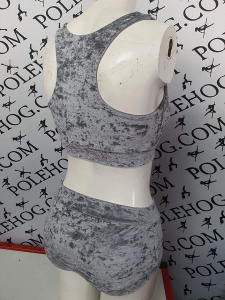 Stone crushed velvet racer back