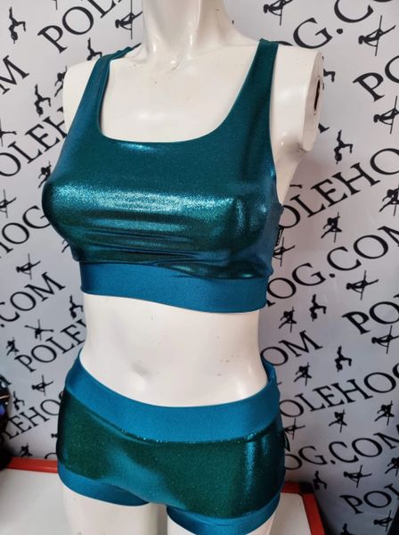 Deep teal SHINE bottoms