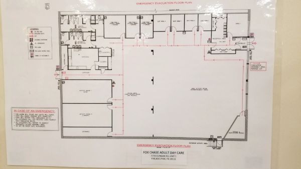 Floor Plan and Evacuation Route for Small and Medium Group