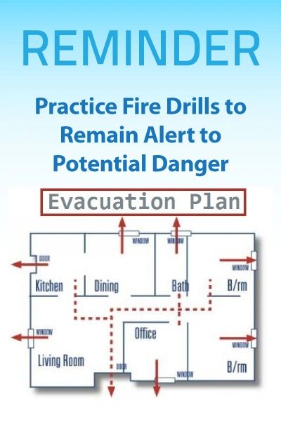 Floor Plan and Evacuation Route for Small and Medium Group Homes