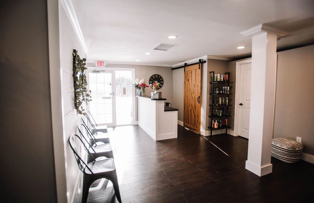 West Brookfield is a short 11 miles from Hometown Tan, this is the front lobby of the tanning salon.