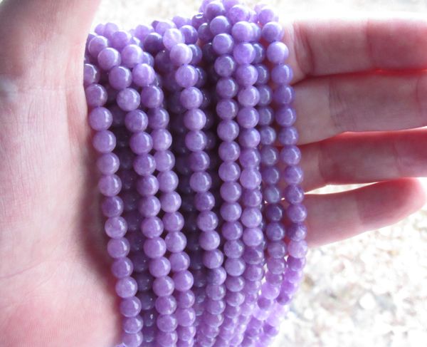 Purple Chalcedony BEADS 6mm Round Purple Strands for making jewelry gemstone bead supply