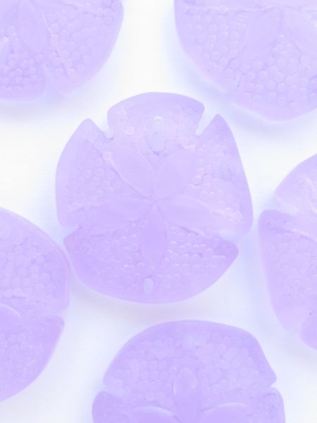 Cultured Sea Glass Sand Dollar PENDANTS 40x36mm Large Sand Dollar LIGHT PURPLE 2 pc necklace pendant bead supply for making jewelry