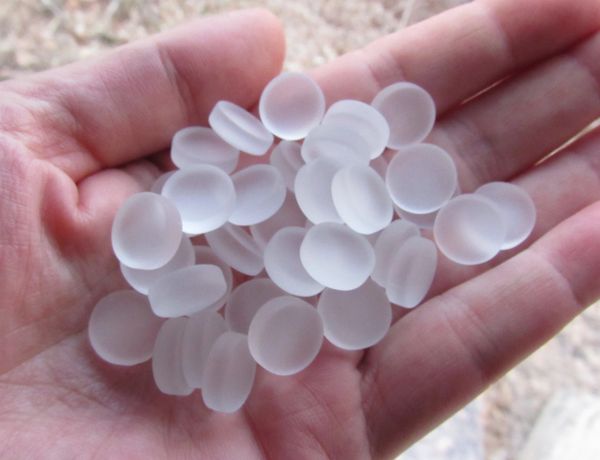 12mm round Cabs CABACHONS Cultured Sea Glass NO HOLE Undrilled cushioned flat back for making jewelry