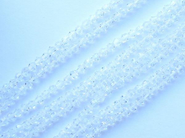 Crystal BEADS 4mm Bicone Faceted 50 pc Strand Quality Tiaria Chinese