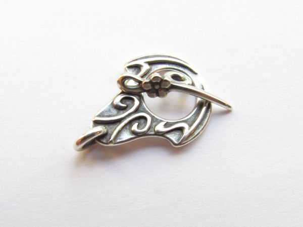 Gothic TOGGLE CLASP Set 22x18mm JBB Findings Unique Design Antique Sterling Silver Quality Cast