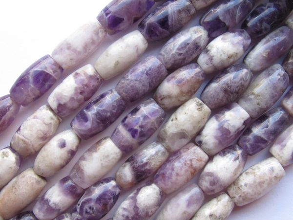 Purple AMETHYST 15x8mm Barrel 15.5" Strand Rounded Oval Natural CAPE making jewelry unique bead supply