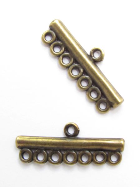 7 Strand FINDINGS 28mm multi strand Antique BRASS JBB Findings quality findings for making jewelry