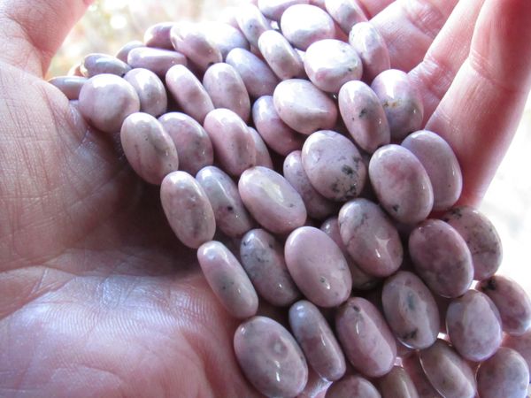 Rhodochrosite BEADS 14x10mm Oval Natural Pink Gemstone beads for making jewelry