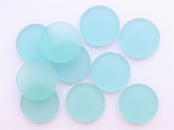 Jewelry making Supplies Cultured Sea Glass Cabachons 25mm Assorted Pillow Undrilled NOT Drilled