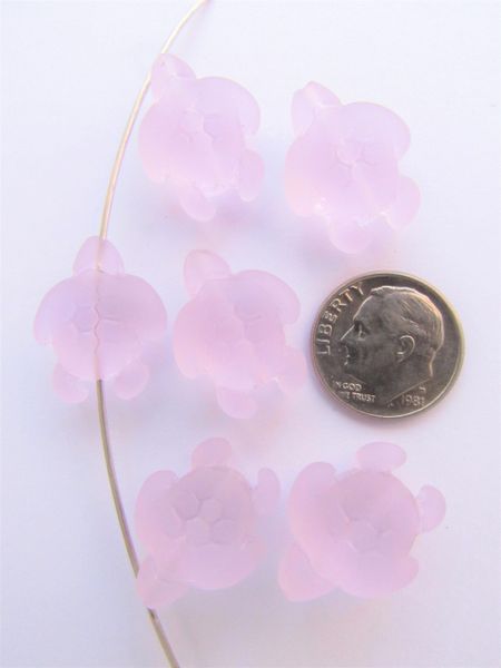 Bead Supply - Cultured Sea Glass BEADS Pink TURTLE BEAD 20x15mm length drilled