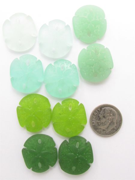 Royal Blue w/Sea Glass Finish 1 Piece Large Sand Dollar Pendants Bead 40mm 