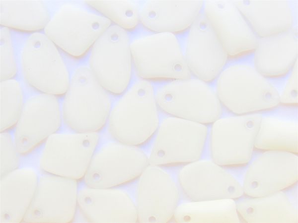 Bead Supply Cultured Sea Glass PENDANTS 15mm Top Drilled Flat Freeform Opaque White frosted beads for making jewelry