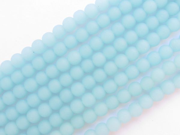 Bead Supplies Cultured Sea Glass BEADS Opaque Seafoam Green 6mm Round Strands for making jewelry