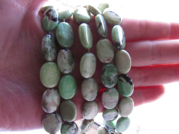 Spring Green TURQUOISE BEADS 16x12mm Oval Spring Green Natural Gemstone beads for making jewelry