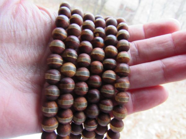 DZI Beads Genuine Agate 8mm Rondelle 15" Strand Gemstone Eye Bead Tibet bead supply for making jewelry