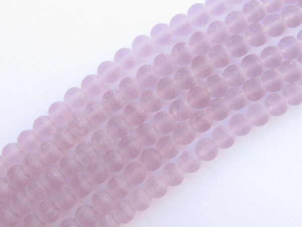 6mm Round BEADS Light Amethyst frosted matte finish bead supplies for making jewelry
