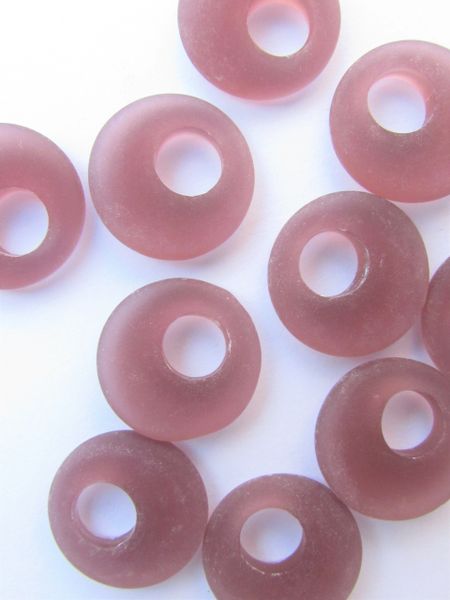 Bead Supplies Frosted Glass RING PENDANTS 20mm donut Rings for making jewelry