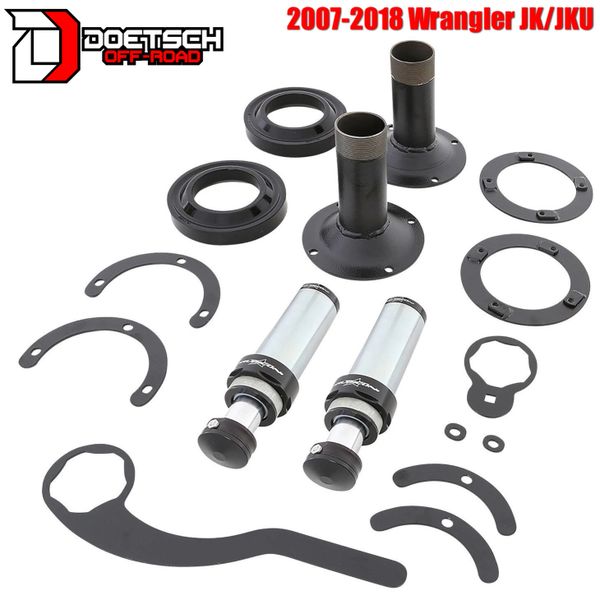 Rubicon Express Rear Hydraulic Bump Stop Kit RE1384 07-18 Jeep Wrangler JK  | Doetsch Off-Road Custom Jeep Parts & Accessories