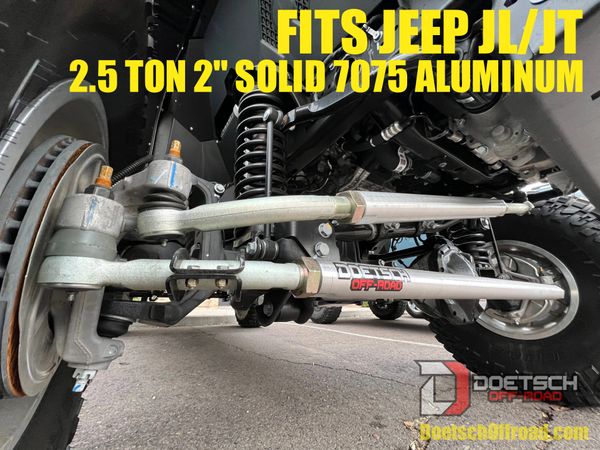 Doetsch Off-Road 2018-2022 Jeep JL/JT NO DRILL  Ton 2in 7075 Aluminum Tie  Rod and Drag Link Steering Kit | Doetsch Off-Road Custom Jeep Parts &  Accessories