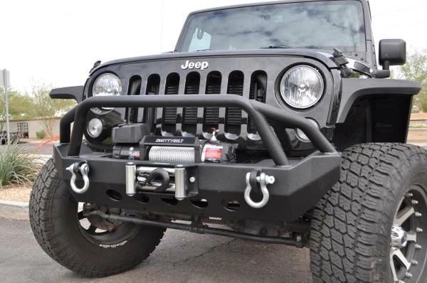 Urban Krawler Steel Stubby Front Bumper w/ Winch Mount 07-2018 Jeep JK |  Doetsch Off-Road Custom Jeep Parts & Accessories