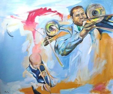 New Orleans -100x120 cm - 500 Euros
Part of Jazz Collection - Located in Argentina for purchase 
