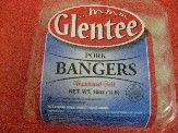 Irish style Bangers (12 to a packet) now called Glenina. Not shipped in the summer
