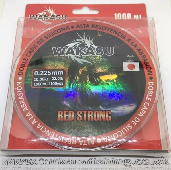 WAKASU ULTRA STRONG RED FISHING LINE. MADE IN JAPAN.
